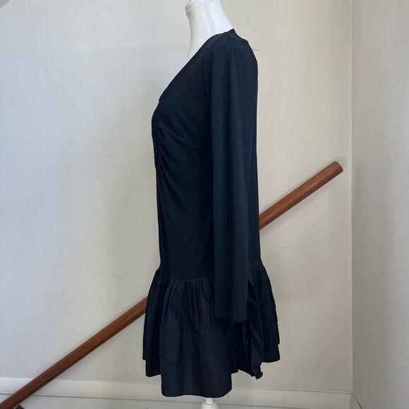 Vintage y2k black funky avant garde‎ dress whimsygoth dark fairy ruffle flounce - Picture 4 of 7